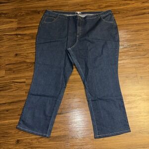 Woman Within Womens Medium Wash Stretch Denim Jeans Plus Size 32W